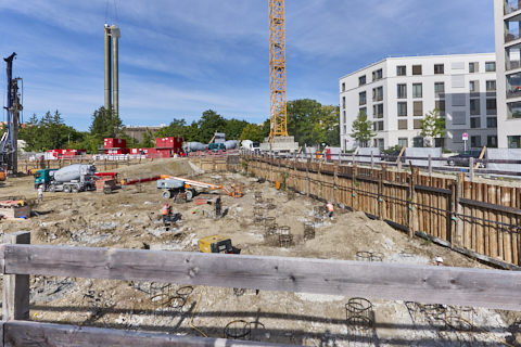 03.09.2025 - DEMOS-Baustelle und BayernHeim-Baustelle Alexiqauartier und BayernHeim in Neuperlach