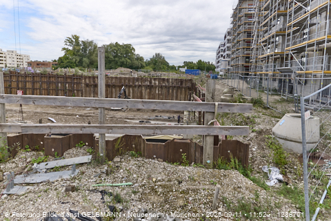 Baustelle Alexisquartier und BayernHeim in Neuperlach