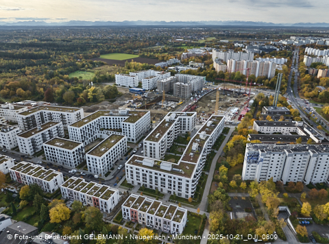 Baustelle Alexisquartier und BayernHeim in Neuperlach