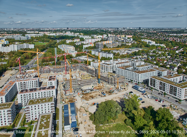 01.09.2026 - Luftbilder vom Alexisquartier und BayernHeim in Neuperlach