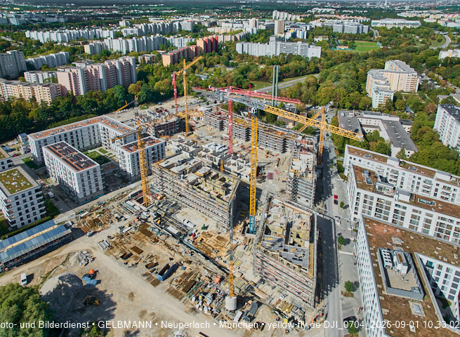 01.09.2026 - Luftbilder vom Alexisquartier und BayernHeim in Neuperlach