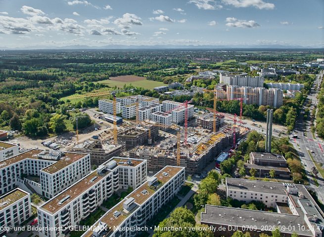 01.09.2026 - Luftbilder vom Alexisquartier und BayernHeim in Neuperlach