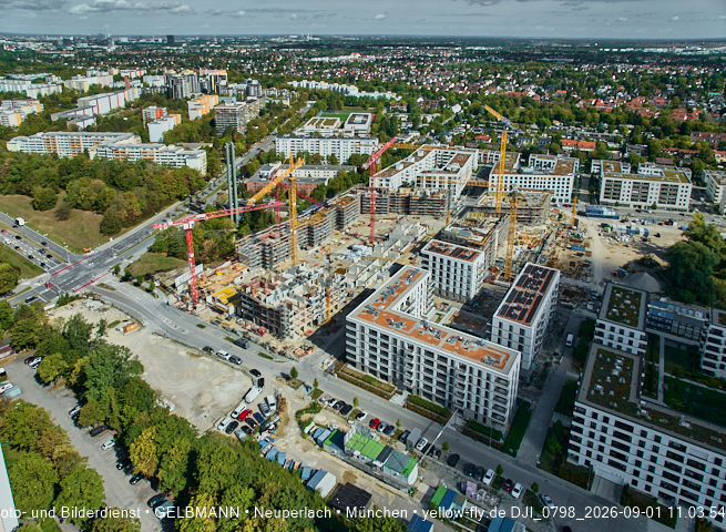 01.09.2026 - Luftbilder vom Alexisquartier und BayernHeim in Neuperlach