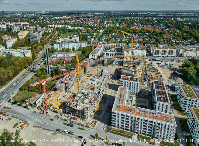 01.09.2026 - Luftbilder vom Alexisquartier und BayernHeim in Neuperlach