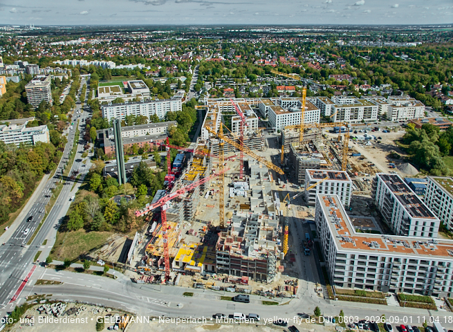 01.09.2026 - Luftbilder vom Alexisquartier und BayernHeim in Neuperlach