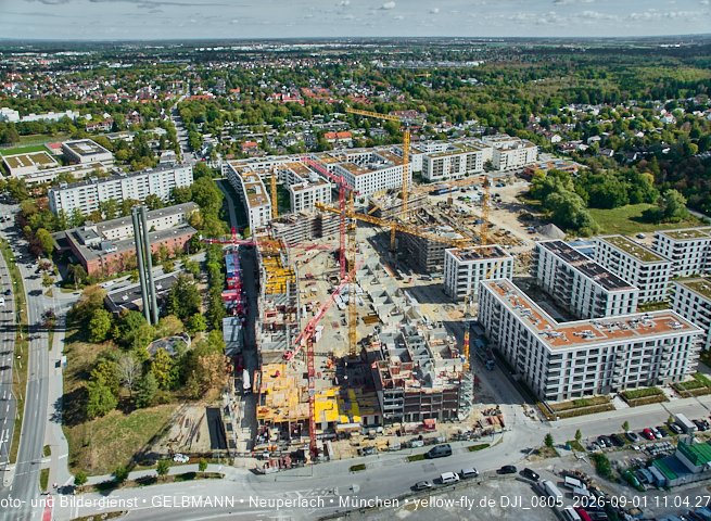 01.09.2026 - Luftbilder vom Alexisquartier und BayernHeim in Neuperlach