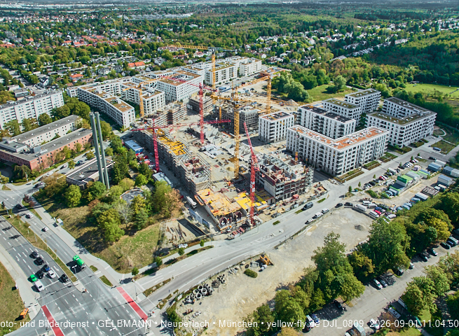 01.09.2026 - Luftbilder vom Alexisquartier und BayernHeim in Neuperlach