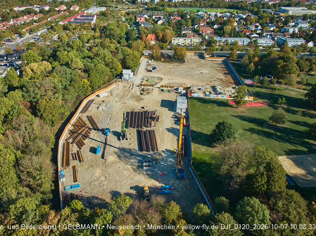 07.10.2026 - Geothermie-Baustelle und Ostpark mit See in Berg-am-Laim